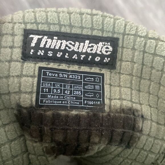 Teva Tan & Mint Green Suede Boots Lace-Up Tons of Details Insulations Boho sz11 - Picture 8 of 13